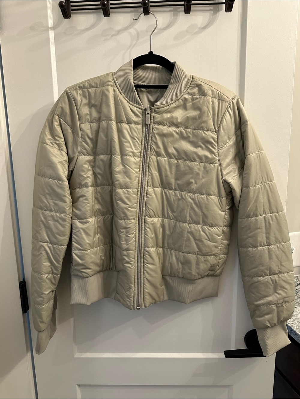 lululemon athletica Quilted Bomber Jacket in Light Tan